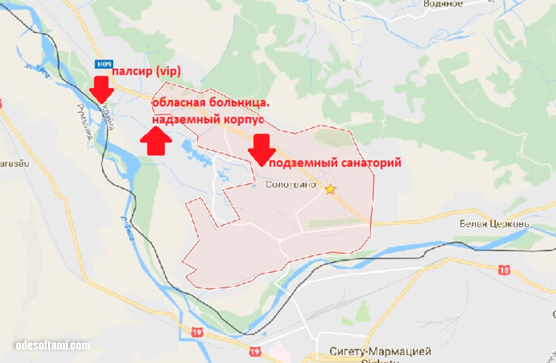 Краткая карта соляные шахты Солотвино | Закарпатская область : история, природа и лечение - odesoftami.com