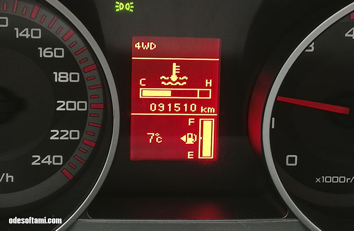 Пробег Mitsubishi Outlander XL перед поездкой в Почаев 2017 год - odesoftami.com