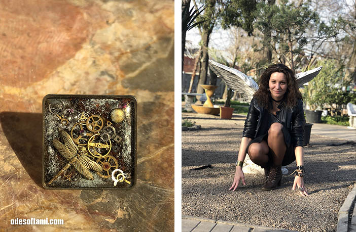 Это не стимпанк-панель а колечко Евгении Прониной и скульптура с крылья - odesoftami.com