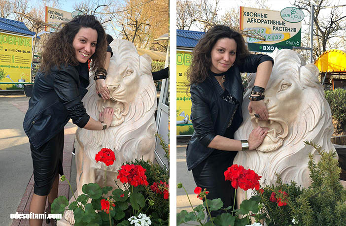 Скульптура льва и немного веселья с Евгенией Прониной - odesoftami.com