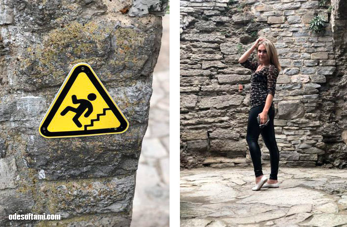 Опасно ходить по лестницам когда красотка Ирина Буслаева в Каменец-Подольская крепость, Украина - odesoftami.com