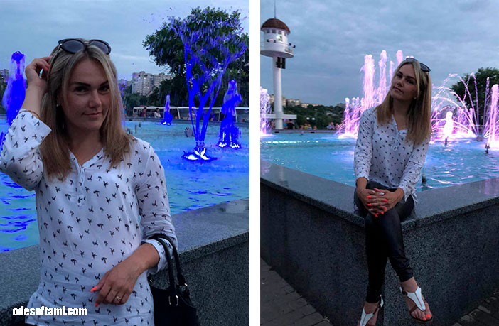 Ирина Буслаева возле фонтана Жемчужина любви в Умани - odesoftami.com
