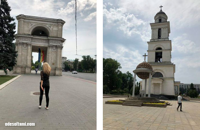 Ирина Буслаева на фоне Арки в Кишинев, Молдова 2018 - odesoftami.com