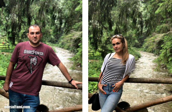 Денис Алексеенко и Ирина Буслаева на реке Прутец в Стара колиба  Карпаты, Украина - odesoftami.com