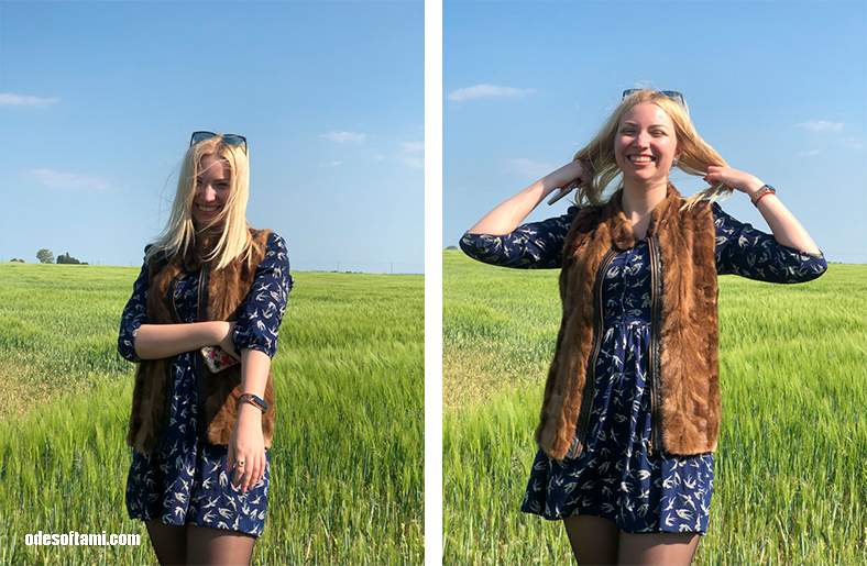 Анька Кушнерова в селе Нейбург или Лютеранская кирха в селе Новоградовка, Одесская область - odesoftami.com