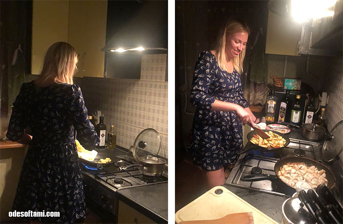 Аня Кушнерова готовит вкусный ужин - odesoftami.com