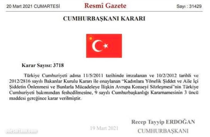 Турция официально выходит из Стамбульской конвенции - odesoftami.com