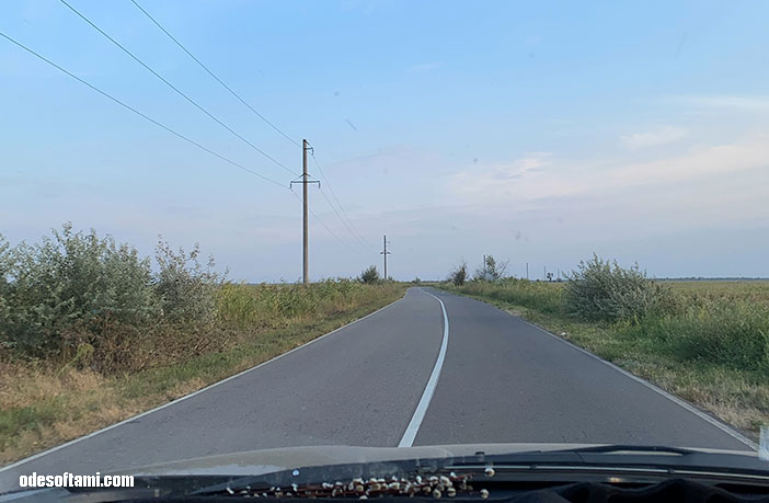 Состояние трассы возле Приморское по пути в Вилково, Одесская область - odesoftami.com
