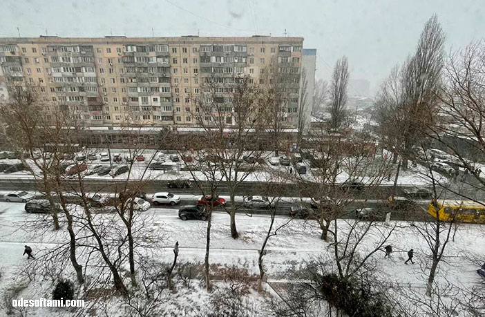 С первым, вторым снегом Одесса - odesoftami.com