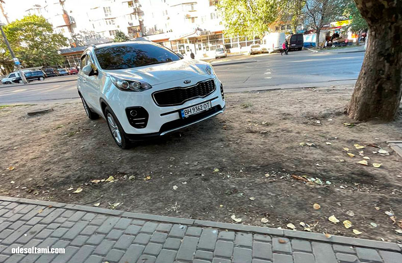 Парковка на газоне в Одессе разрешена BH9362OT - odesoftami.com