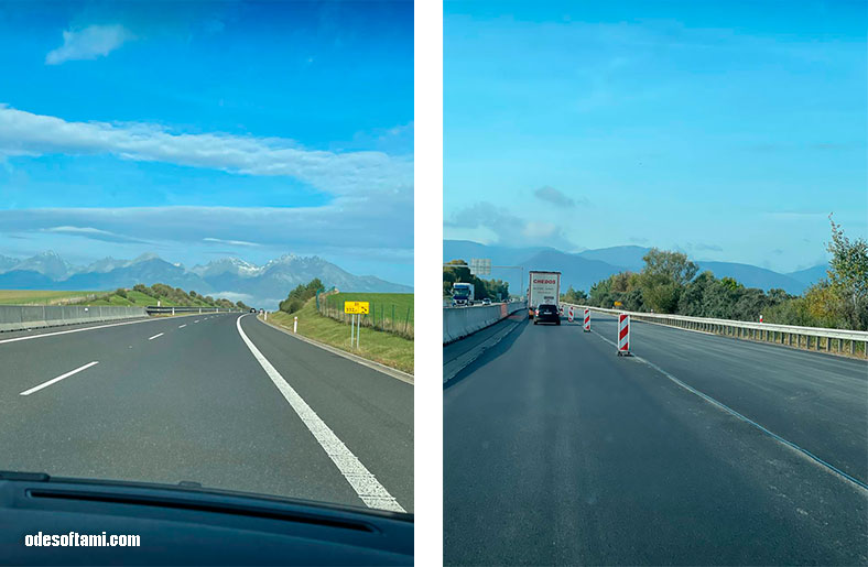Словакия автострада D1 - осень 2023 - odesoftami.com