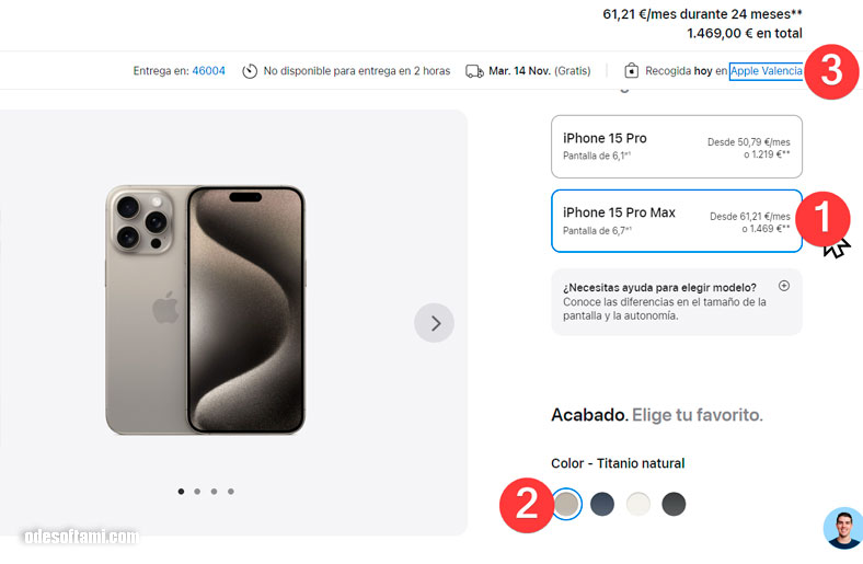 Как купить Iphone 15 Pro max в магазине Apple Valencia - Инструкция 01 - odesoftami.com