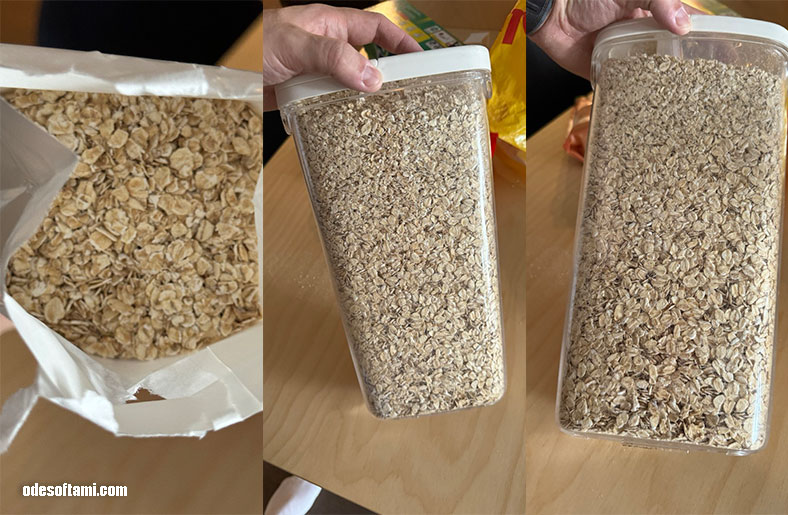 CLEVER OAT FLAKES 500g - на фото синяя пачка овсянка из Билла Плюс, Централ Братислава - odesoftami.com