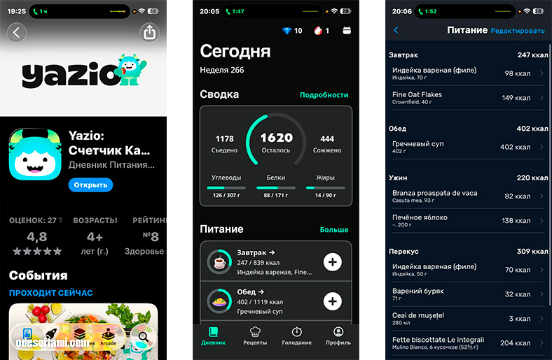 YAZIO — легкий путь к здоровью и питание которое помогает востановиться - odesoftami.com