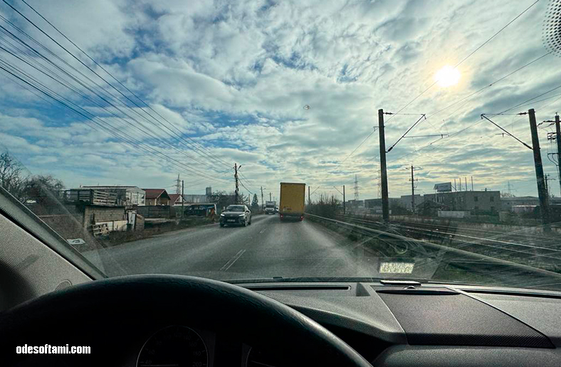 Солнце по дороге в Чернику, выезд на трассу - odesoftami.com