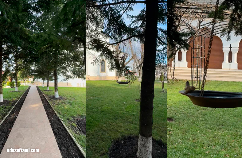 Кормушки для птиц на территории монастыря Гигью - odesoftami.com