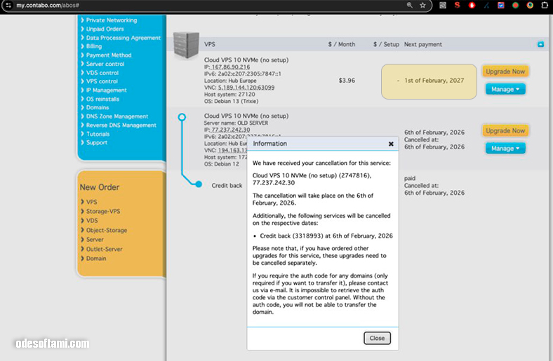 Contabo - Обычная история прощай пока до скорого? Или почему нужно всегда перепроверять даже немцев онлайн - odesoftami.com
