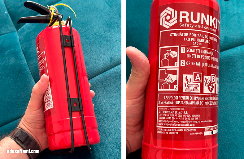Огнетушитель для украинцев в Румынии STINGATOR CU PULBERE, PORTABIL, 1KG, MODEL P1 - 40 RAR - odesoftami.com