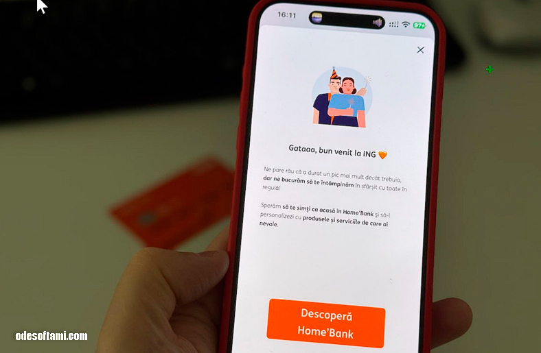 Поздравление от ING Home Bank Romania после открытия счёта - odesoftami.com