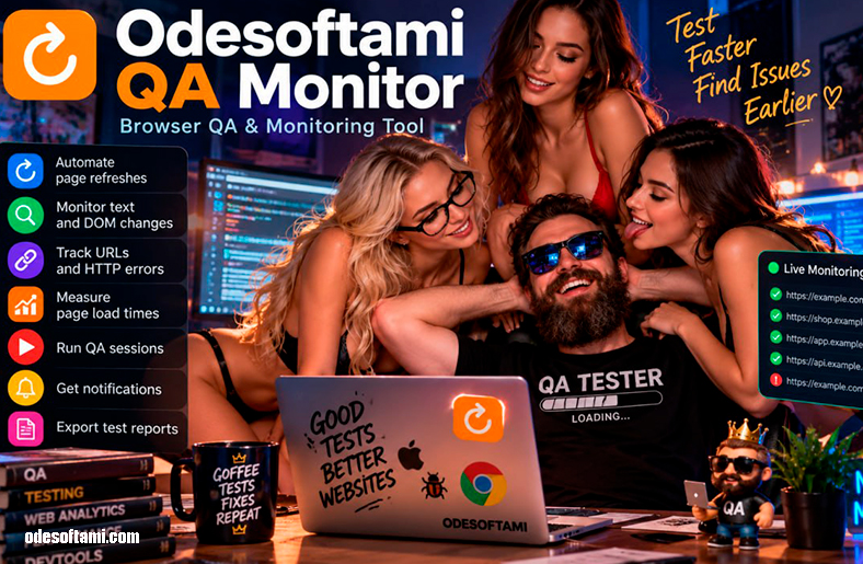 Odesoftami QA Monitor: как контролировать работу сайта и находить ошибки прямо в браузере - odesoftami.com