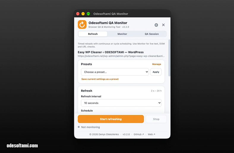 Odesoftami QA Monitor - odesoftami.com